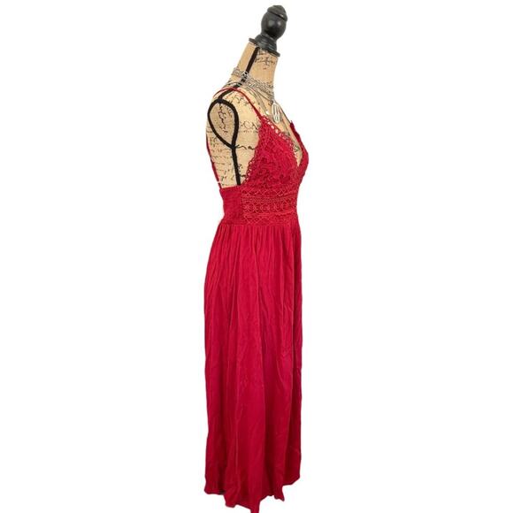 REBELLION AGAIN maxi dress burgundy size SMALL new - Picture 10 of 13